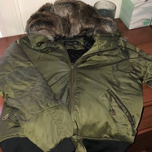 Army green winter jacket